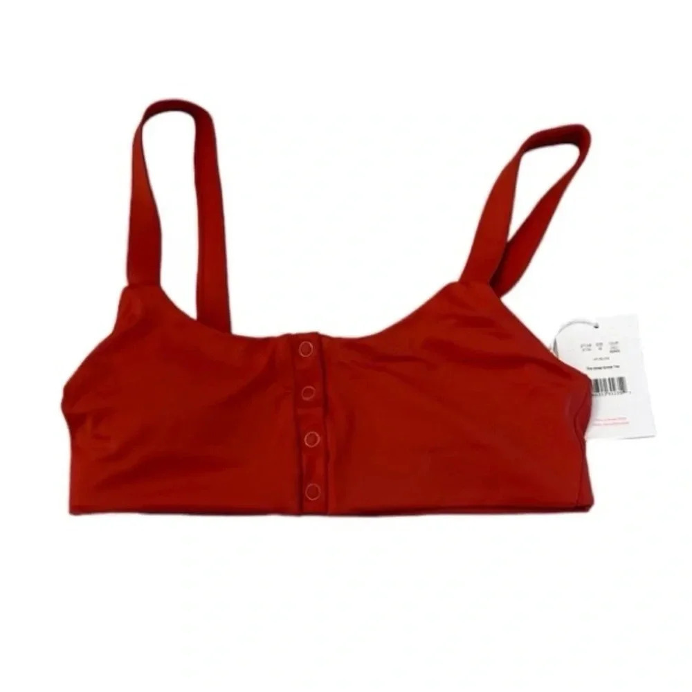 Andie The Snap Scoop Top in Chili Pepper Women’s Swimwear Size XS NWT